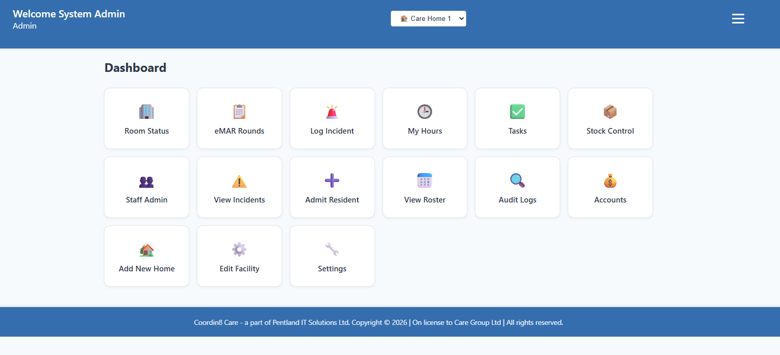 Coordin8 Care Dashboard